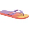 Havaianas Top Fashion Flip Flop In Coral/purple