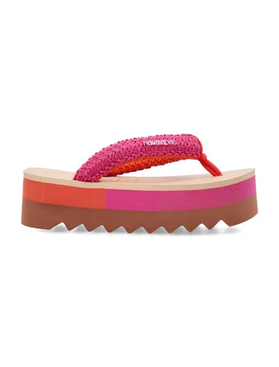 Havaianas Top High Chunky Boho Flip-flops In Rust