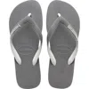 Havaianas Top Mix Flip Flop In Steel Grey/grey