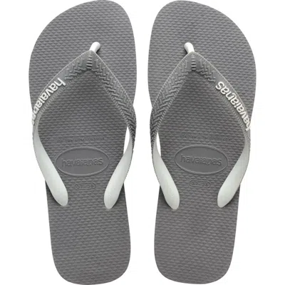 Havaianas Top Mix Flip Flop In Steel Grey/grey