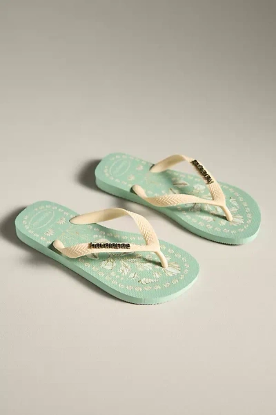 Havaianas Top Tropical Flip Flops In Green