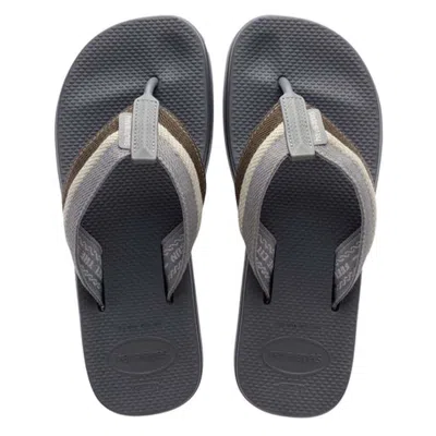 Havaianas Urban Basic Flip Flops New Way Graphite In Gray