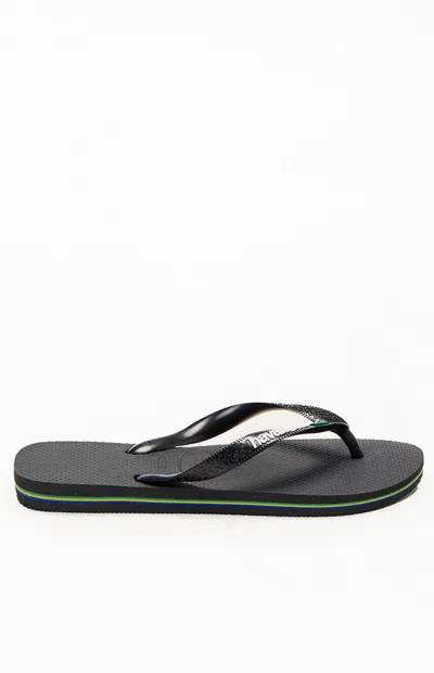 Havaianas Women's Brazil Logo Flip Flop Sandals In Black In Multi