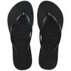 Havaianas Slim Crystal Glamour Flip Flops In Black