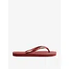 HAVAIANAS HAVAIANAS WOMEN'S MAHOGANY LOGO-EMBELLISHED RUBBER FLIP-FLOPS