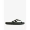 Havaianas Womens Olive Green Tiras Logo-embossed Rubber Flip-flops In Olive Green