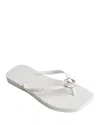 Havaianas Slim Square Toe Flip Flop In White