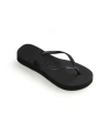 Havaianas Slim Flatform Womens Slip On Slides Flatform Sandals In Black