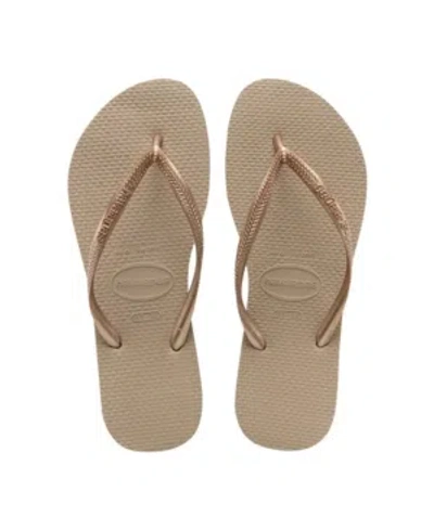 Havaianas Women's Slim Flip-flop Sandals In Rose Gold