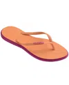 Havaianas Women's Slim Point Round Toe Sandals In Rose Gum