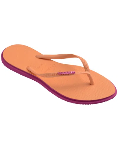 Havaianas Women's Slim Point Round Toe Sandals In Rose Gum