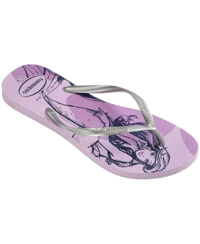 Havaianas Women's Slim Princess Slip On Sandals In Purple Fantasy