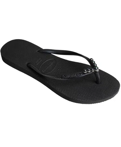 Havaianas Women's Slim Round Toe Sandals In Black