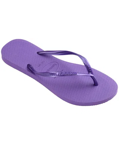 Havaianas Women's Slim Slip On Sandals In Dark Purple