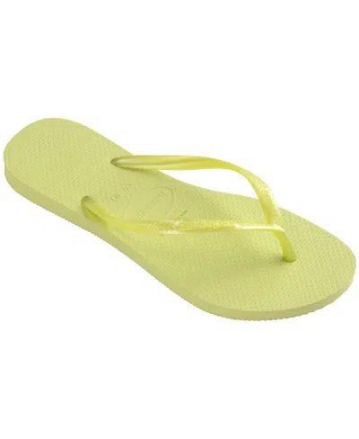 Havaianas Women's Slim Slip On Sandals In Matcha Green