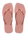 Havaianas Slim Square Flip Flop In Crocus Rose