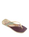 Havaianas Slim Square Flip Flop In Buttercream