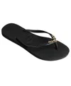 Havaianas Women's Slim Stars Round Toe Sandals In Black