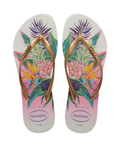 Havaianas Women's Slim Tropical Sandals In White