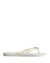 Havaianas Women's Slim White Flip Flop Sandals In White