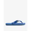 Havaianas Womens Star Blue Brasil Patria Logo-embossed Rubber Flip-flops In Star Blue