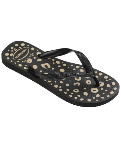 Havaianas Women's Top Animals Round Toe Sandals In Black