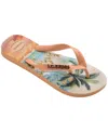 Havaianas Women's Top Tropicalia Round Toe Sandals In Peach