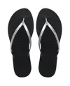 Havaianas Women's You Metallic Flip Flop Sandals In Gray Steel,metallic Graphite,laminate