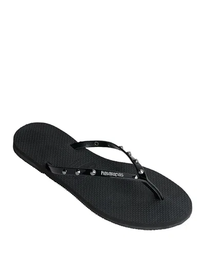 Havaianas Women's You Spikes Flip Flop Sandals In Black
