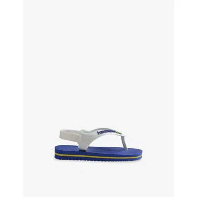 Havaianas Womens Baby Brasil Logo Ii Rubber Flip-flops Marine Blue