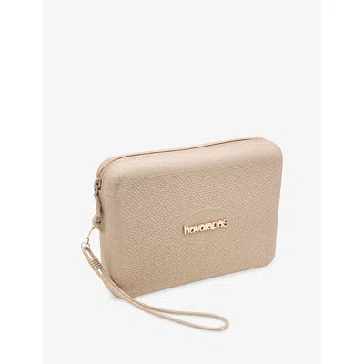 Havaianas Womens Beach Necessaire Silicone Bag Golden In Multi