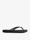 Havaianas Slim Crystal-embellished Rubber Flip-flops In Black
