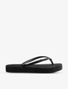 Havaianas Womens Black Slim Flatform Glitter-strap Rubber Flip-flops In Black