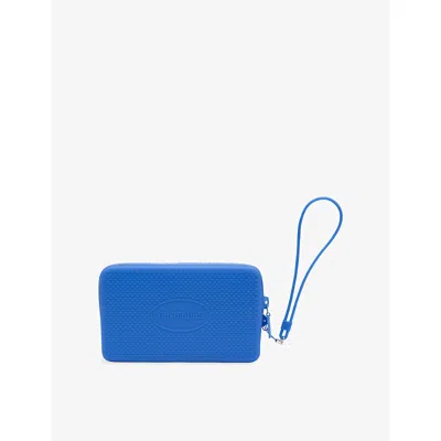 Havaianas Womens Branded Chain-strap Silicone Mini Bag Brilliant Blu In Brilliant Blue