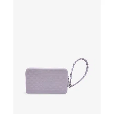 Havaianas Womens Branded Chain-strap Silicone Mini Bag Ice Grey
