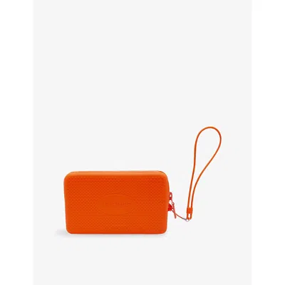 Havaianas Womens Branded Chain-strap Silicone Mini Bag Sunset Orang In Sunset Orange