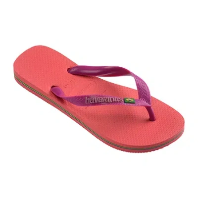Havaianas Womens Brazil Logo Flip-flops In Pink