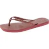 Havaianas Womens Mahogany Logo-embellished Rubber Flip-flops In Pink