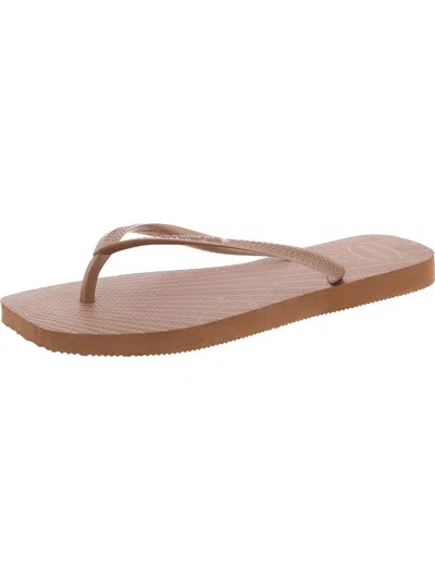 Havaianas Womens Flat Slip On Flip-flops In Multi