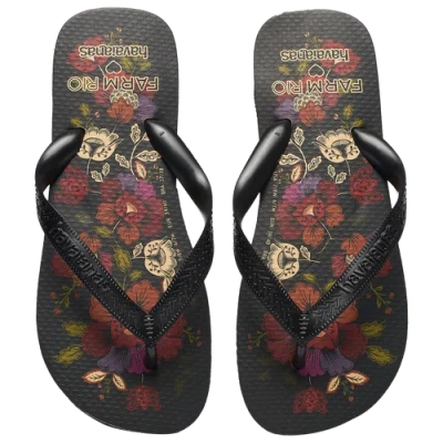 Havaianas Womens  Farm Rio Sandals In Black