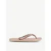 Havaianas Logo-embossed Rubber Flip-flops In Slim Ballet Rose