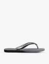 Havaianas Womens  Slim Sparkle Ii Rubber Flip Flops In Grey