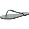Havaianas Womens Metallic Manmade Flip-flops In Silver