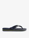 Havaianas Womens Navy Blue Brazil Logo-print Rubber Flip-flops In Navy Blue
