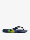 Havaianas Womens Navy Blue Brazil Tech Rubber Flip-flops In Navy