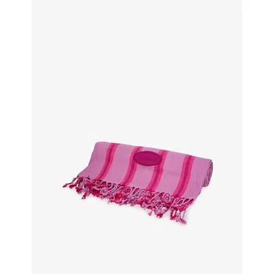 Havaianas Womens Pareo Striped Cotton Beach Towel Chiffon Ros In Chiffon Rose