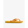 Havaianas Womens Pop Yellow Top Rubber Flip Flops In Pop Yellow