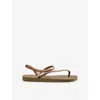 Havaianas Womens Cushioned Footbed Toe-post Thong Sandals In Gold