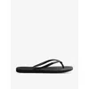 Havaianas Slim Glitter Ii Embellished Rubber Flip Flops In Black