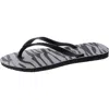Havaianas Womens Black Slim Zebra-print Rubber Flip-flops In Black